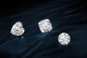 diamonds on a black surface