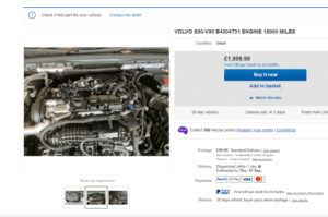 stolen volvo on ebay